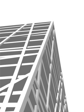 mimari çizimleri 3B illüstrasyon - illüstrasyon