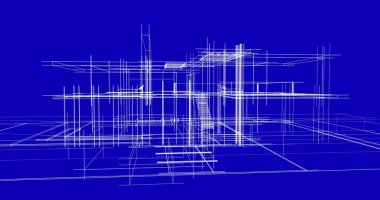 Ev kavramı kroki 3d çizim