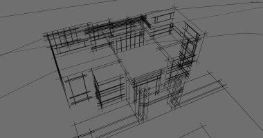 İnşaat 3d çizim Bina mimari