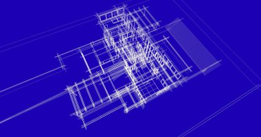 Ev kavramı kroki 3d çizim