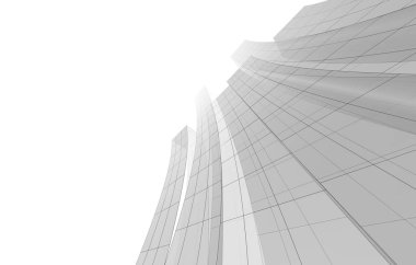 mimari çizimleri 3B illüstrasyon - illüstrasyon