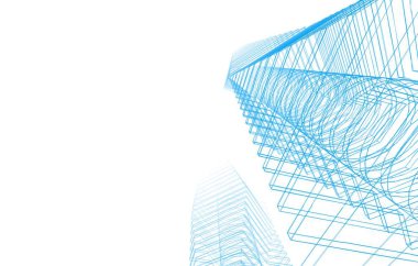 mimari çizimleri 3B illüstrasyon - illüstrasyon