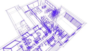 Ev kavramı kroki 3d çizim