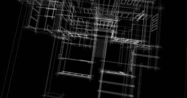 Ev kavramı kroki 3d çizim