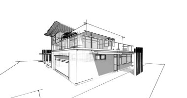 Ev kavramı kroki 3d çizim