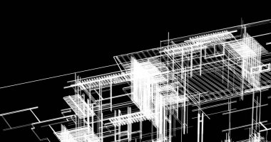 Ev kavramı kroki 3d çizim