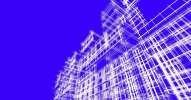 şehir mimarisi ve binalar 3D çizimi 