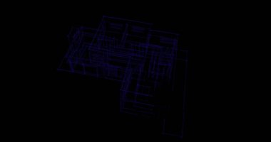 Binanın mimari 3d çizim çizim ev