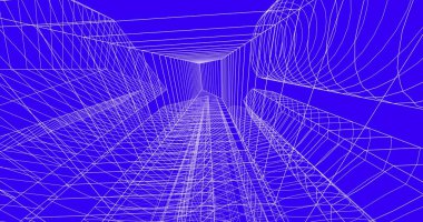 şehir mimarisi ve binalar 3D çizimi 