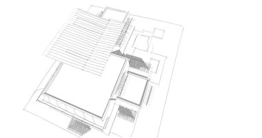 Ev kavramı kroki 3d çizim