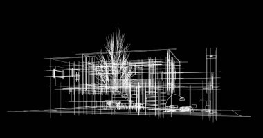 Şehir Mimarlık ve yapı 3D çizimi