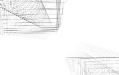 Binanın mimari 3d çizim çizim ev