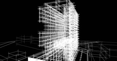Şehir Mimarlık ve yapı 3D çizimi
