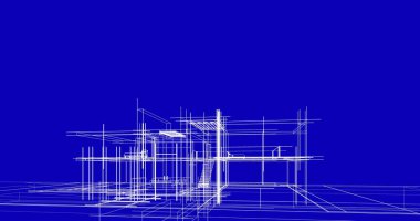 Ev kavramı kroki 3d çizim