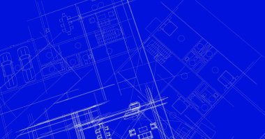 mimari çizimleri 3B illüstrasyon - illüstrasyon