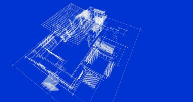 Ev kavramı kroki 3d çizim