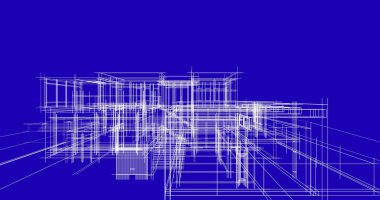 Ev kavramı kroki 3d çizim