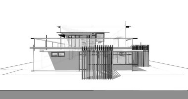 Ev kavramı kroki 3d çizim