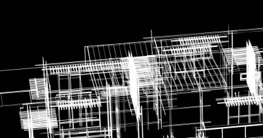 Ev kavramı kroki 3d çizim