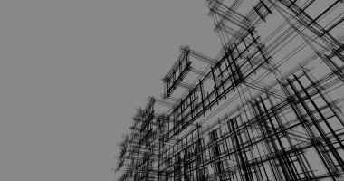 İnşaat 3d çizim Bina mimari