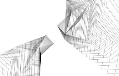 mimari çizimleri 3B illüstrasyon - illüstrasyon