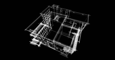 Ev kavramı kroki 3d çizim