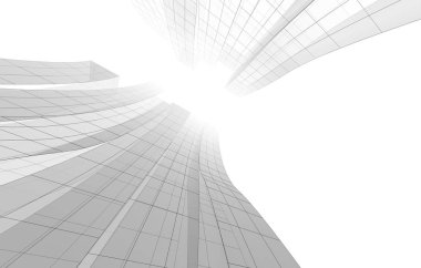 mimari çizimleri 3B illüstrasyon - illüstrasyon