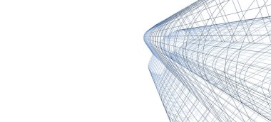 mimari çizimleri 3B illüstrasyon - illüstrasyon