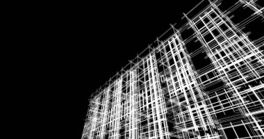 şehir mimarisi ve binalar 3D çizimi 