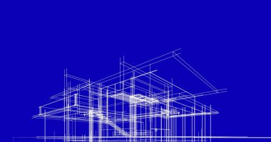 Ev kavramı kroki 3d çizim