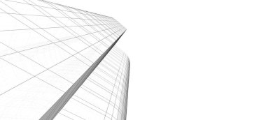 mimari çizimleri 3B illüstrasyon - illüstrasyon