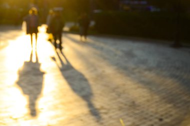 Sonbahar park, bulanık görünüm 