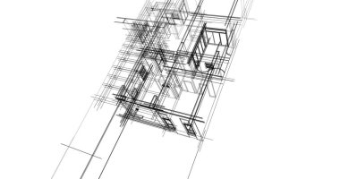 Ev kavramı kroki 3d çizim