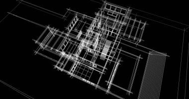 Ev kavramı kroki 3d çizim