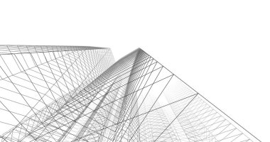 şehir mimarisi ve binalar 3D çizimi 