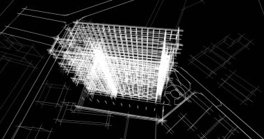 Şehir Mimarlık ve yapı 3D çizimi