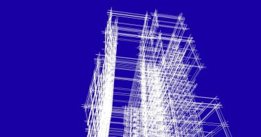 şehir mimarisi ve binalar 3D çizimi 