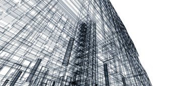 mimari çizimleri 3B illüstrasyon - illüstrasyon