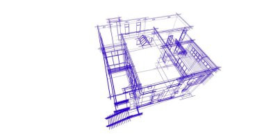 Ev kavramı kroki 3d çizim