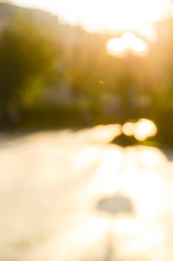 Yaz parkı doğal bokeh arka plan