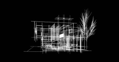 Şehir Mimarlık ve yapı 3D çizimi