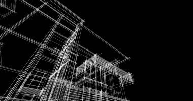 Ev kavramı kroki 3d çizim