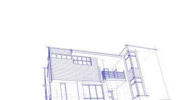 Ev kavramı kroki 3d çizim