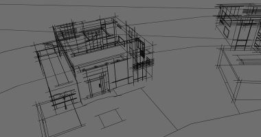 İnşaat 3d çizim Bina mimari