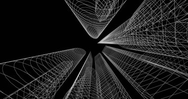 şehir mimarisi ve binalar 3D çizimi 