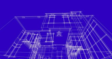 Ev kavramı kroki 3d çizim