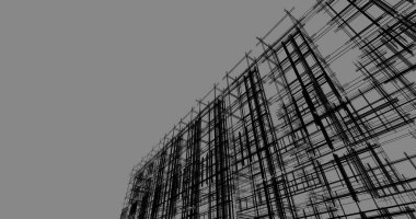 İnşaat 3d çizim Bina mimari