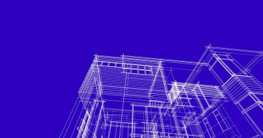 Ev kavramı kroki 3d çizim