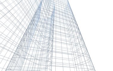 şehir mimarisi ve binalar 3D çizimi 