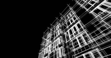 şehir mimarisi ve binalar 3D çizimi 